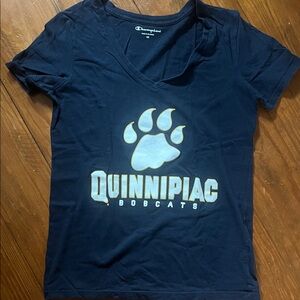 Blue V-Neck Tee Quinnipiac Bobcats